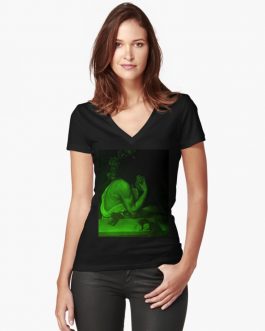 Jeune Bacchus Vraiment Malade T-shirt moulant col V<br>28,28€